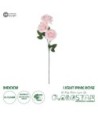 GloboStar® Artificial Garden LIGHT PINK  CLIMBING ROSE BRANCH 21193 Τεχνητό Διακοσμητικό Κλαδί Τριαντάφυλλο Ανοιχτό Ροζ Y66cm